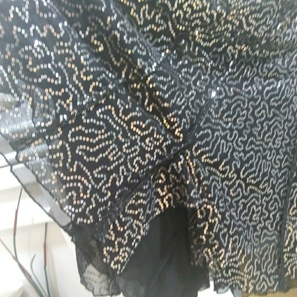 Julio Julio size S full black skirt/sliver sequins - Picture 2 of 7